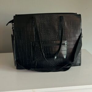 BEIS - The large work tote in black croc